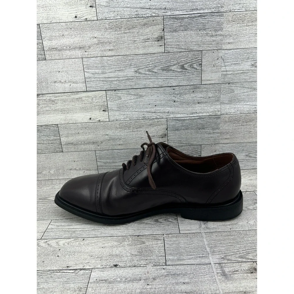 Rockport Mens K71639 Cap Toe Oxford Dark Brown Leather‎ Shoes Adiprene Size 9W